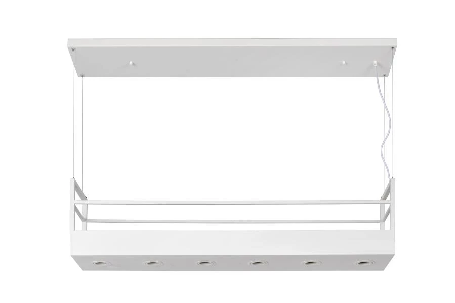 Lucide MIRAVELLE - Hanglamp - 6xGU10 - Wit - uitgezet